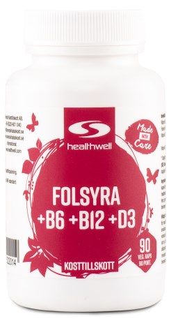 Healthwell Folsyra+B6+B12+D3